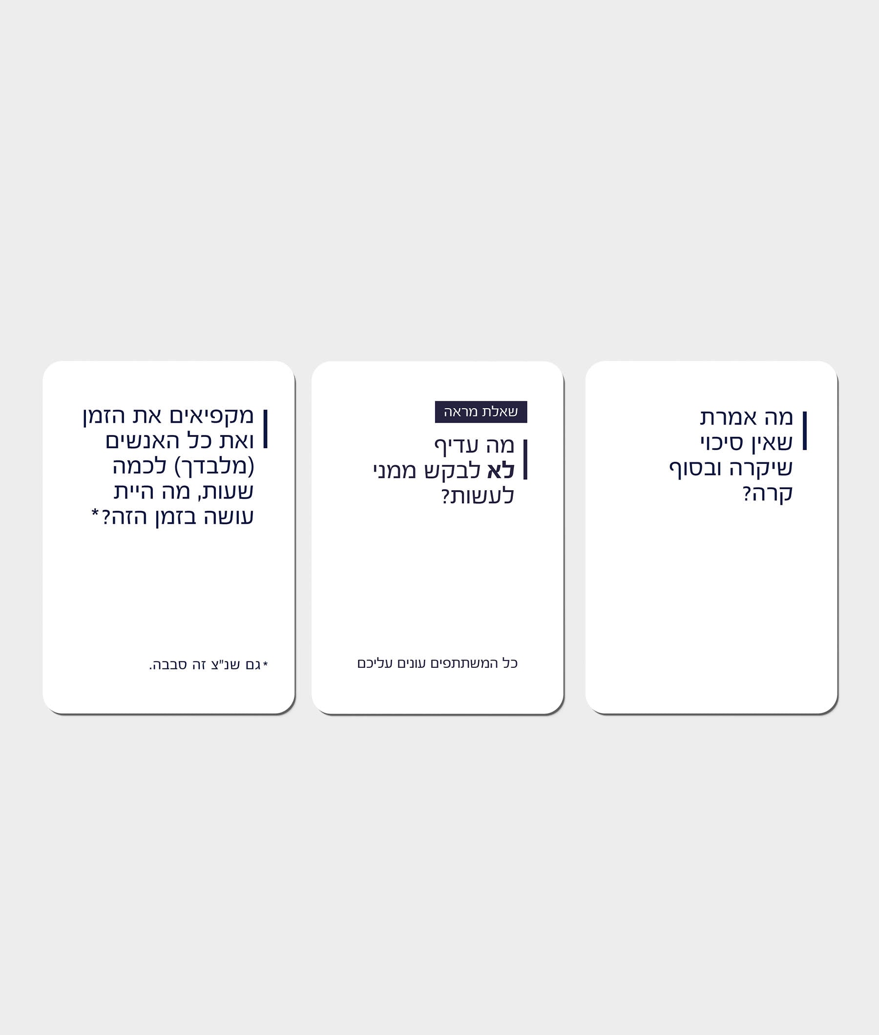 99 דרכים להכיר מחדש: משחק קלפים לחברים ומשפחה