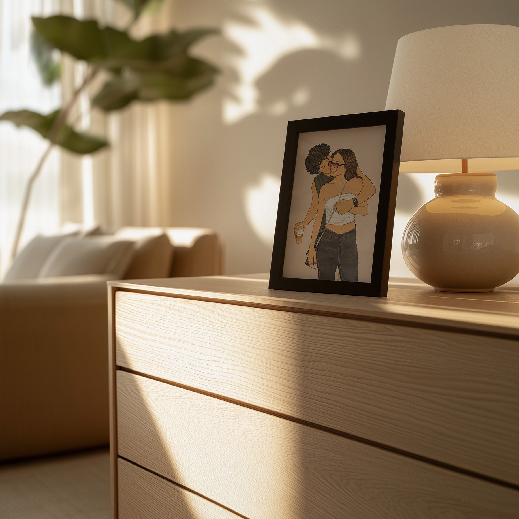 איור צבעוני ממוסגר לט״ו באב