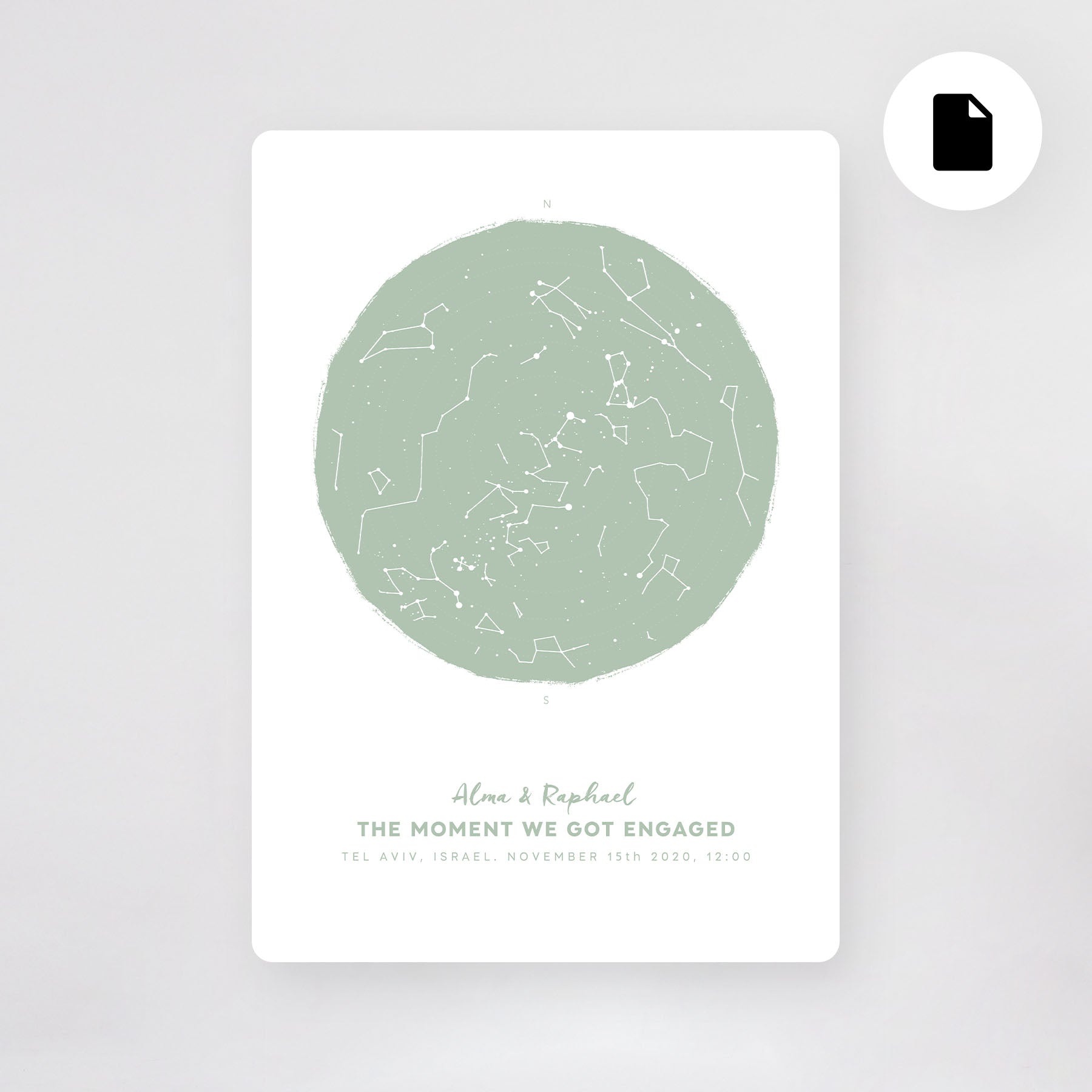 מפת כוכבים קובץ דיגיטלי דגמי ״קלאסי״