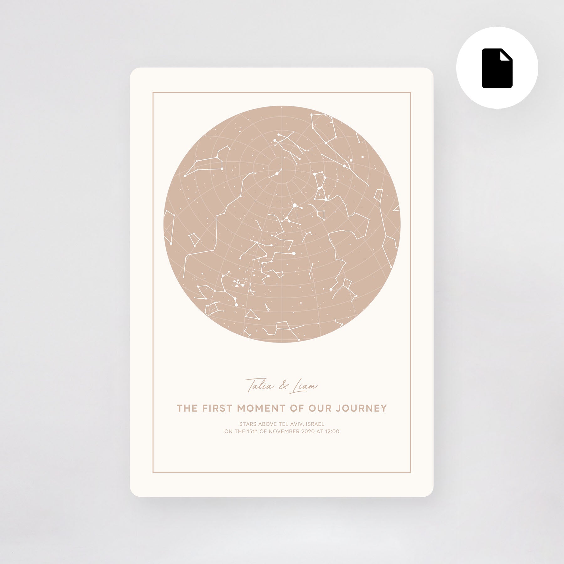 מפת כוכבים קובץ דיגיטלי דגמי ״נורדי״