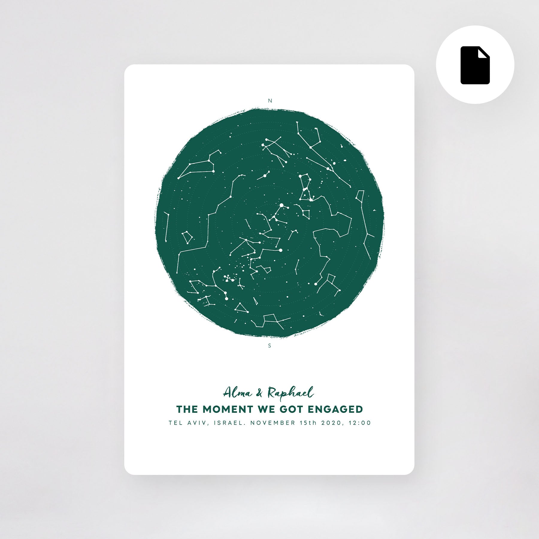 מפת כוכבים קובץ דיגיטלי דגמי ״קלאסי״