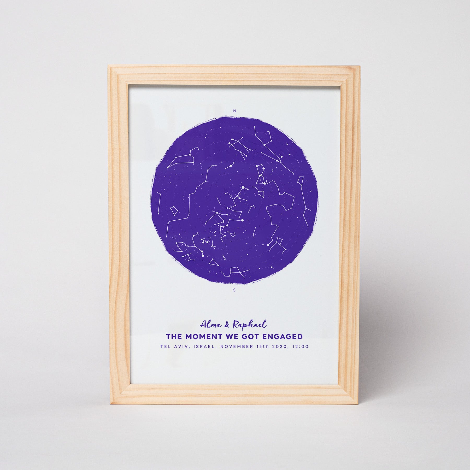 מפת כוכבים דגם Indigo