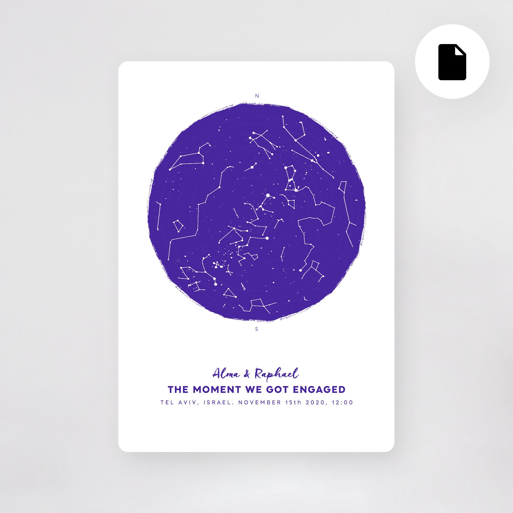 מפת כוכבים קובץ דיגיטלי דגמי ״קלאסי״