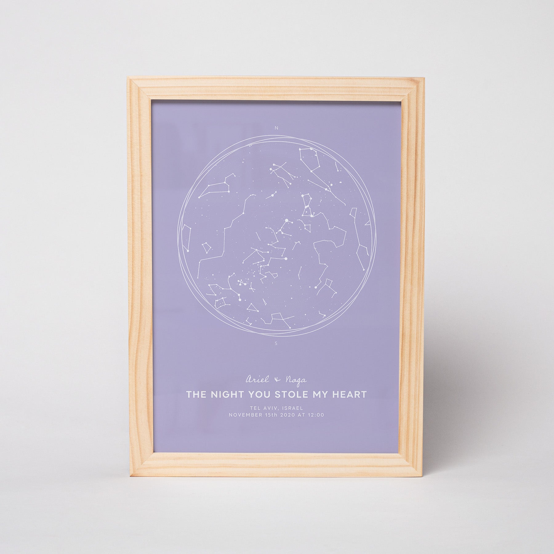 מפת כוכבים דגם Lavender