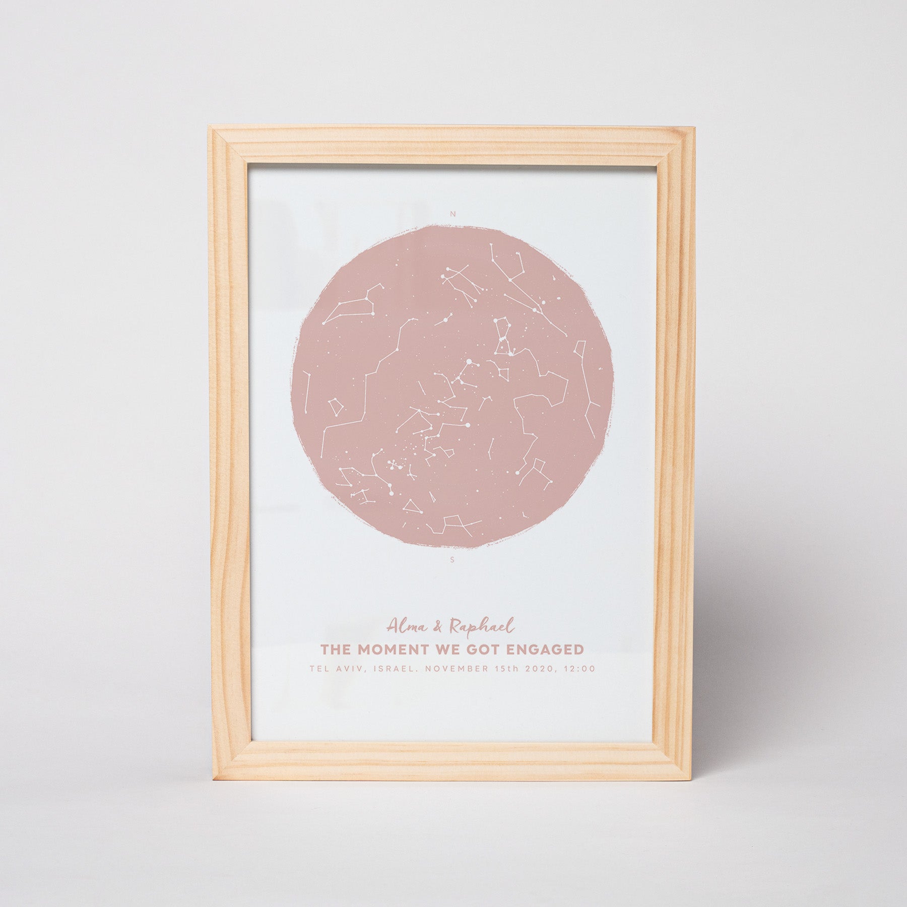 מפת כוכבים דגם Light Pink