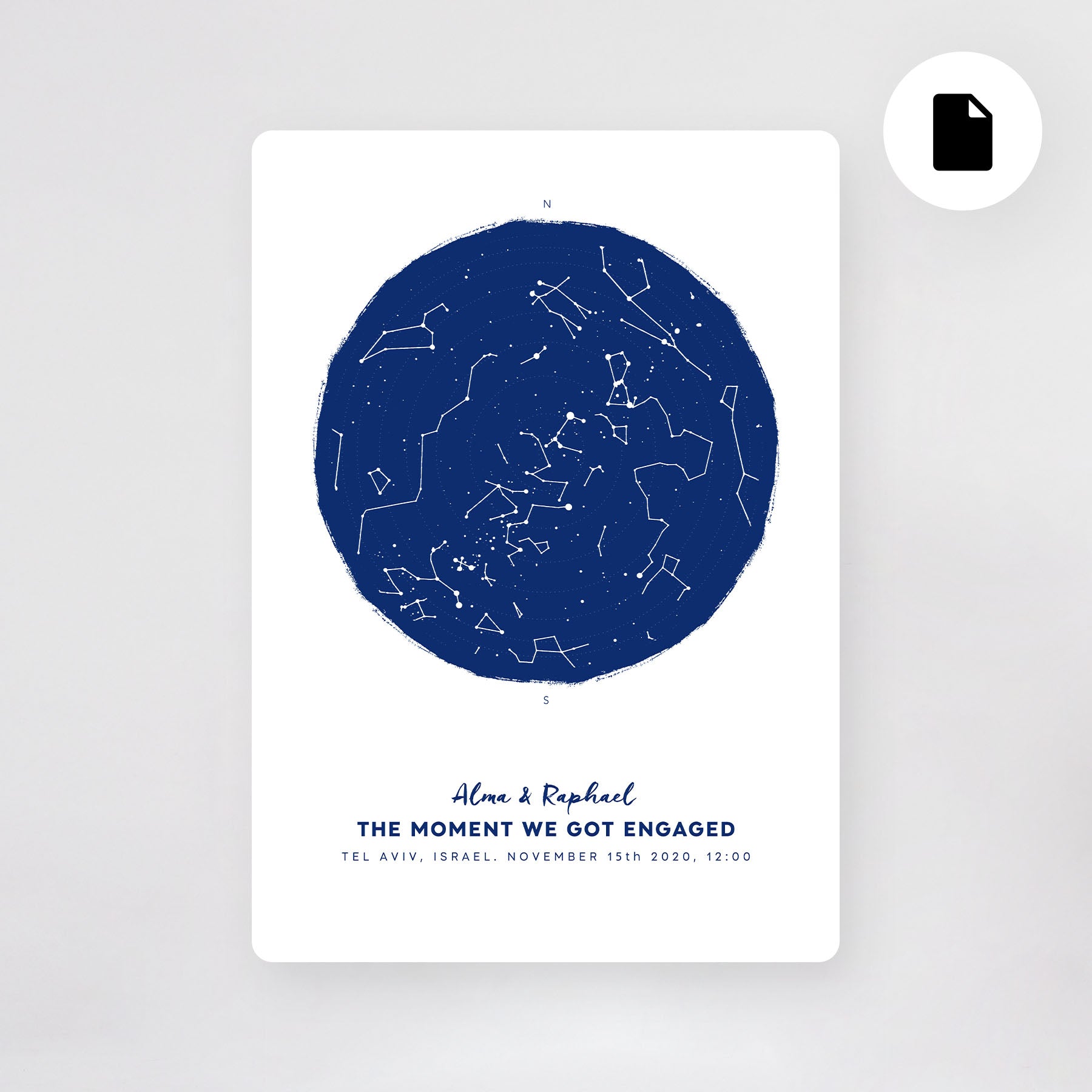 מפת כוכבים קובץ דיגיטלי דגמי ״קלאסי״