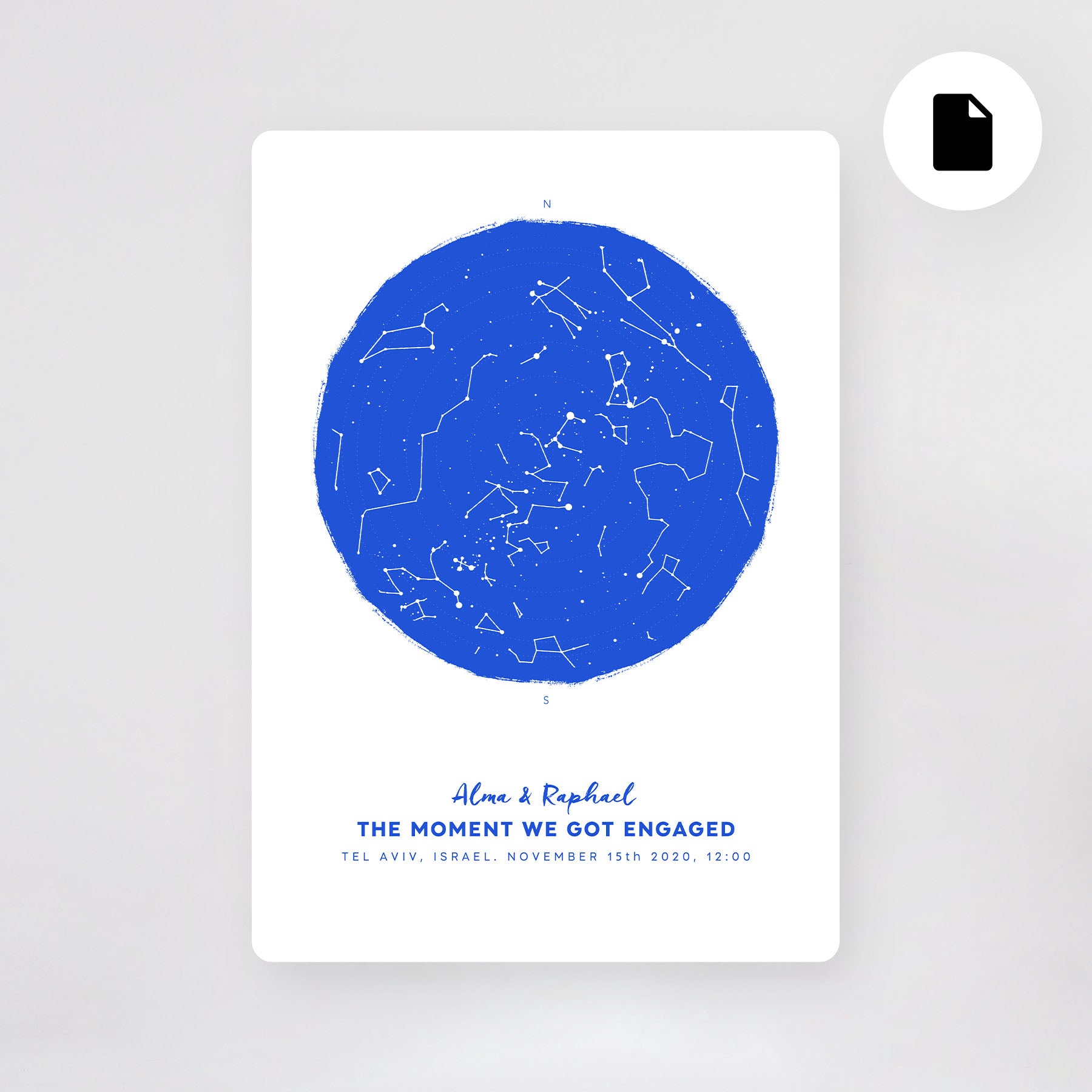 מפת כוכבים קובץ דיגיטלי דגמי ״קלאסי״