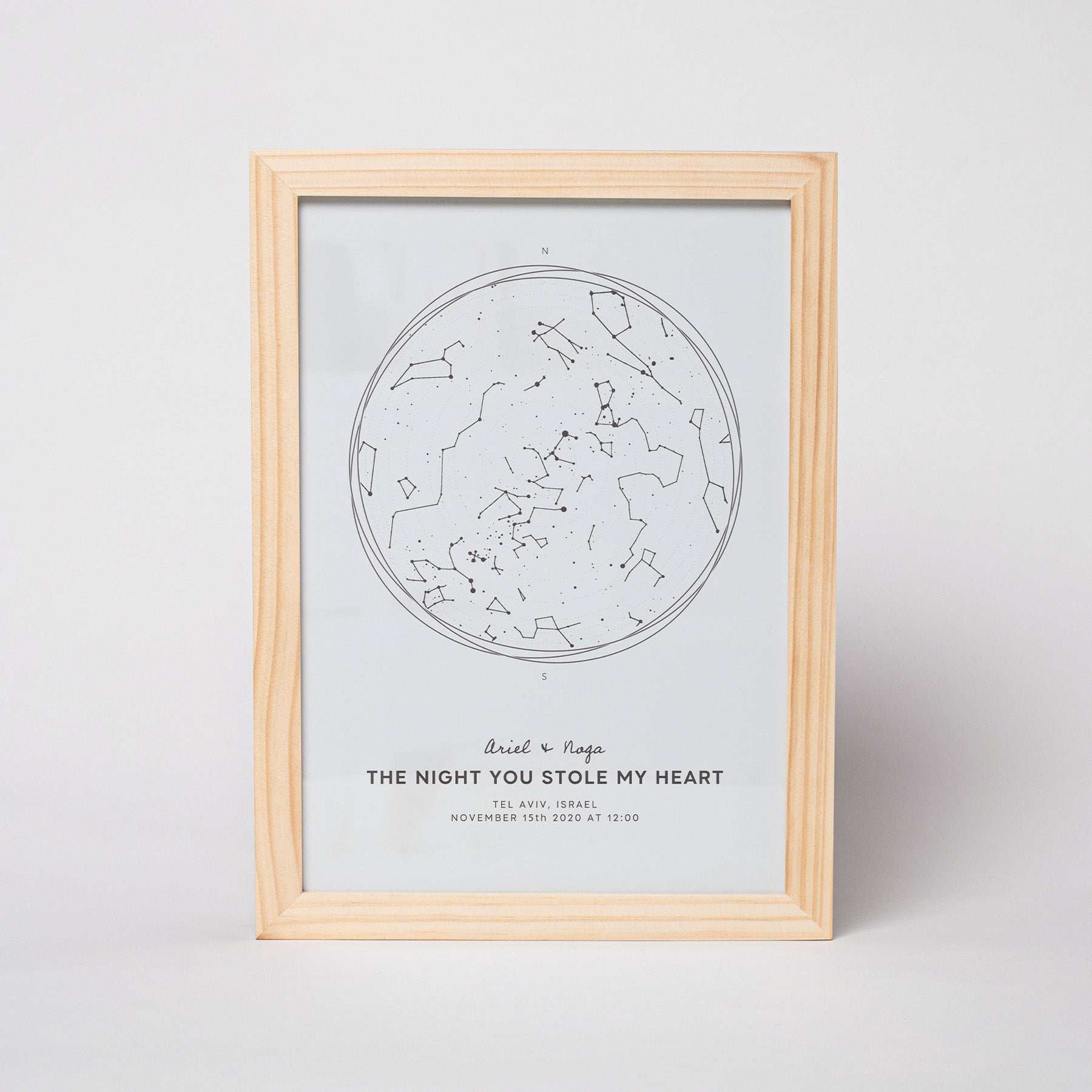 מפת כוכבים דגם Chalk