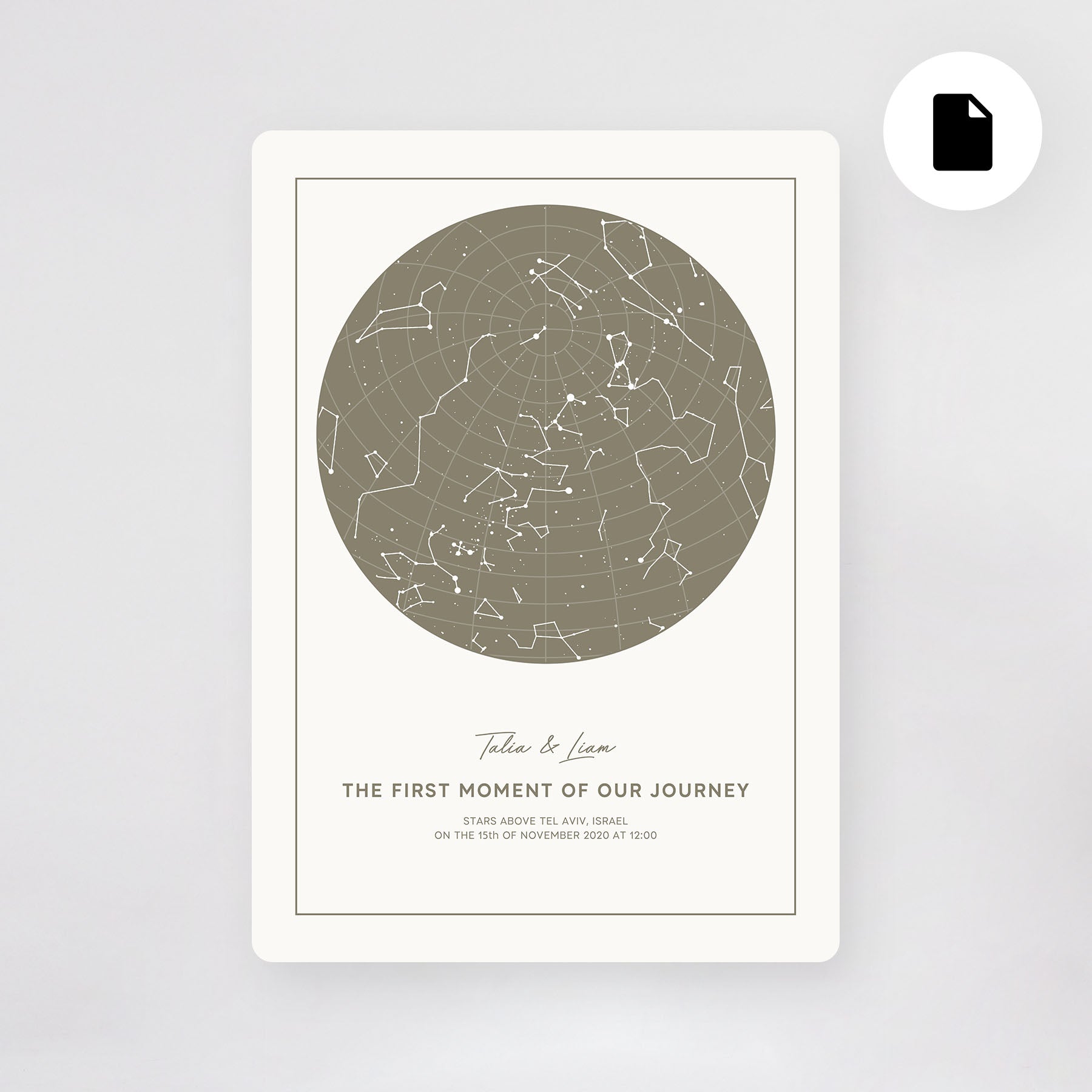 מפת כוכבים קובץ דיגיטלי דגמי ״נורדי״