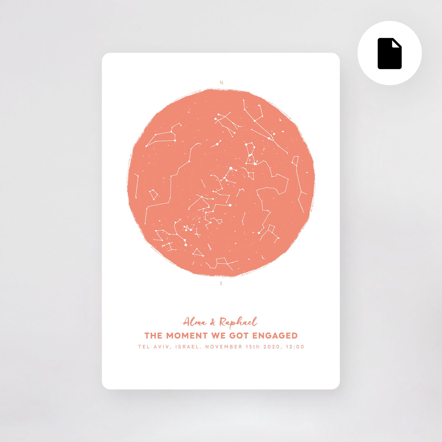 מפת כוכבים קובץ דיגיטלי דגמי ״קלאסי״