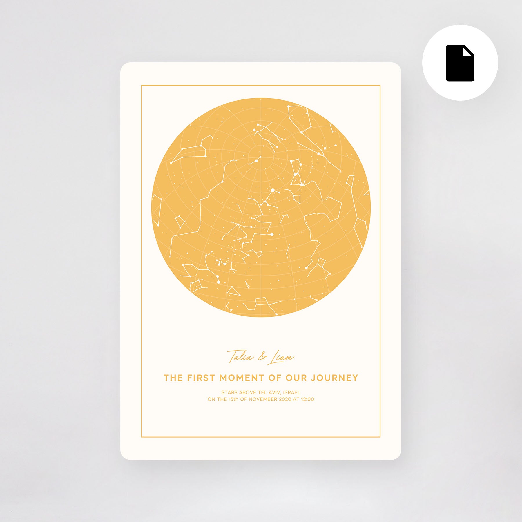 מפת כוכבים קובץ דיגיטלי דגמי ״נורדי״