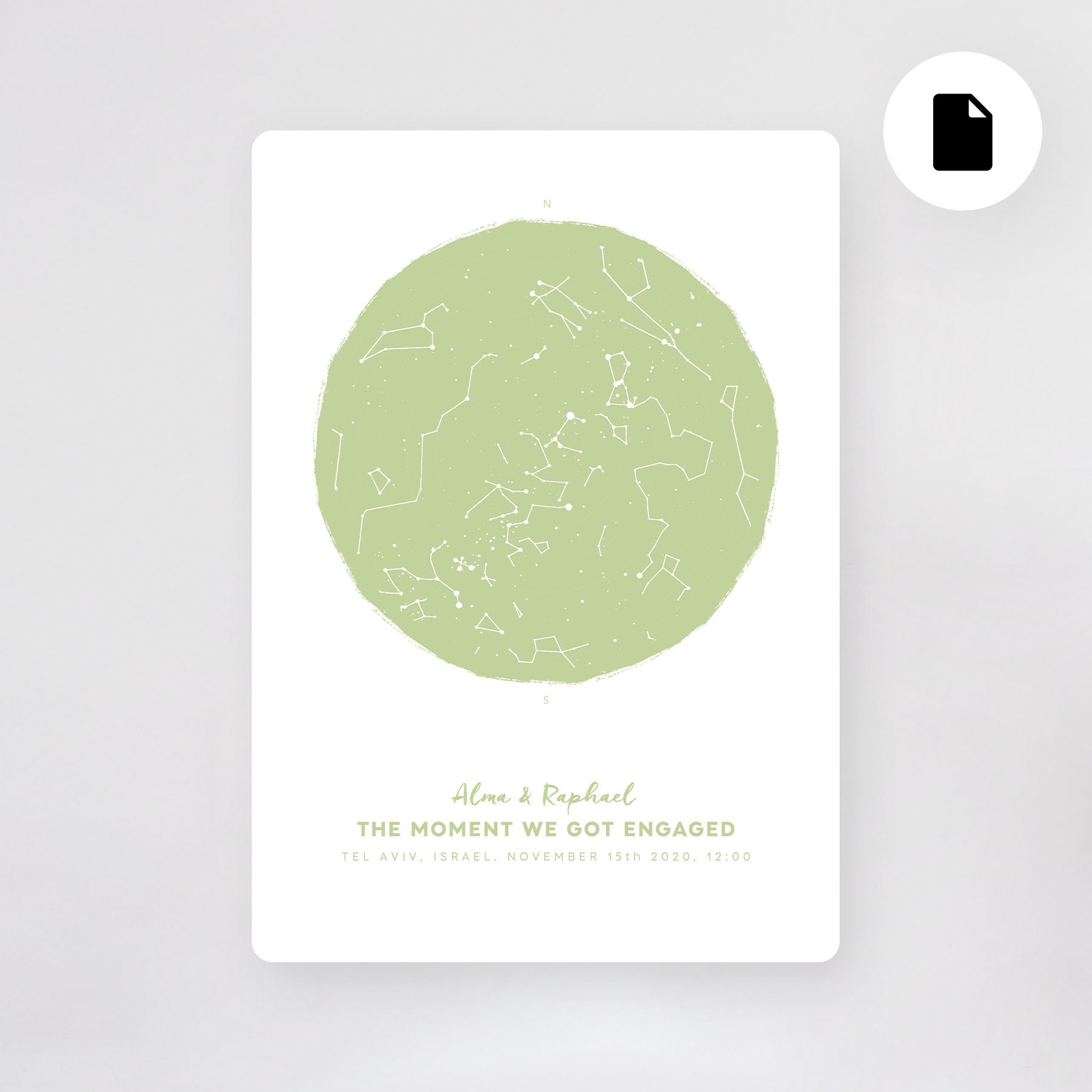 מפת כוכבים קובץ דיגיטלי דגמי ״קלאסי״