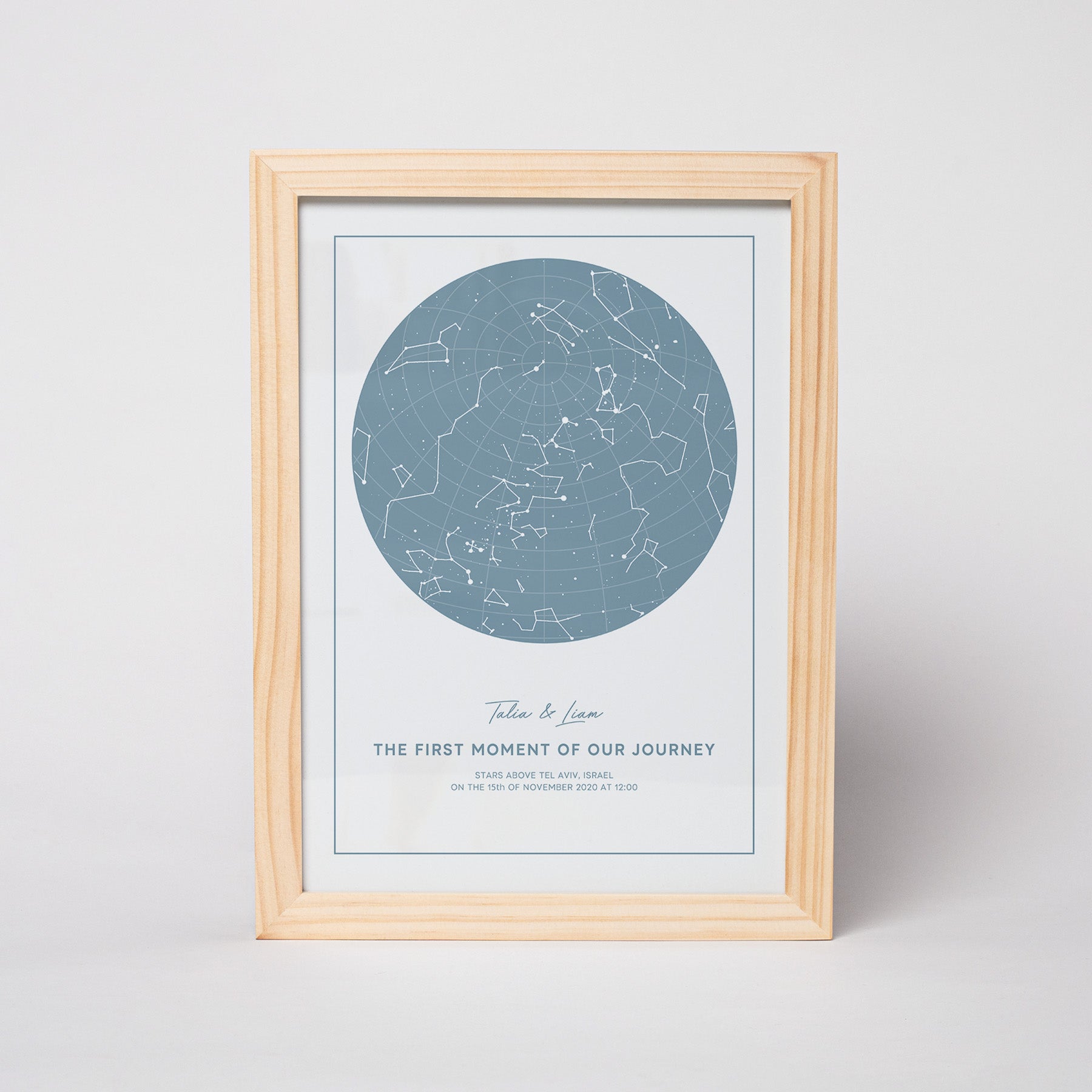 מפת כוכבים דגם Light Blue