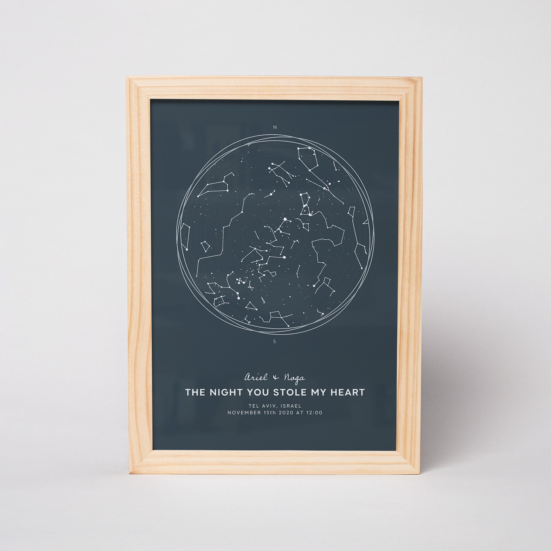 מפת כוכבים דגם Navy Blue