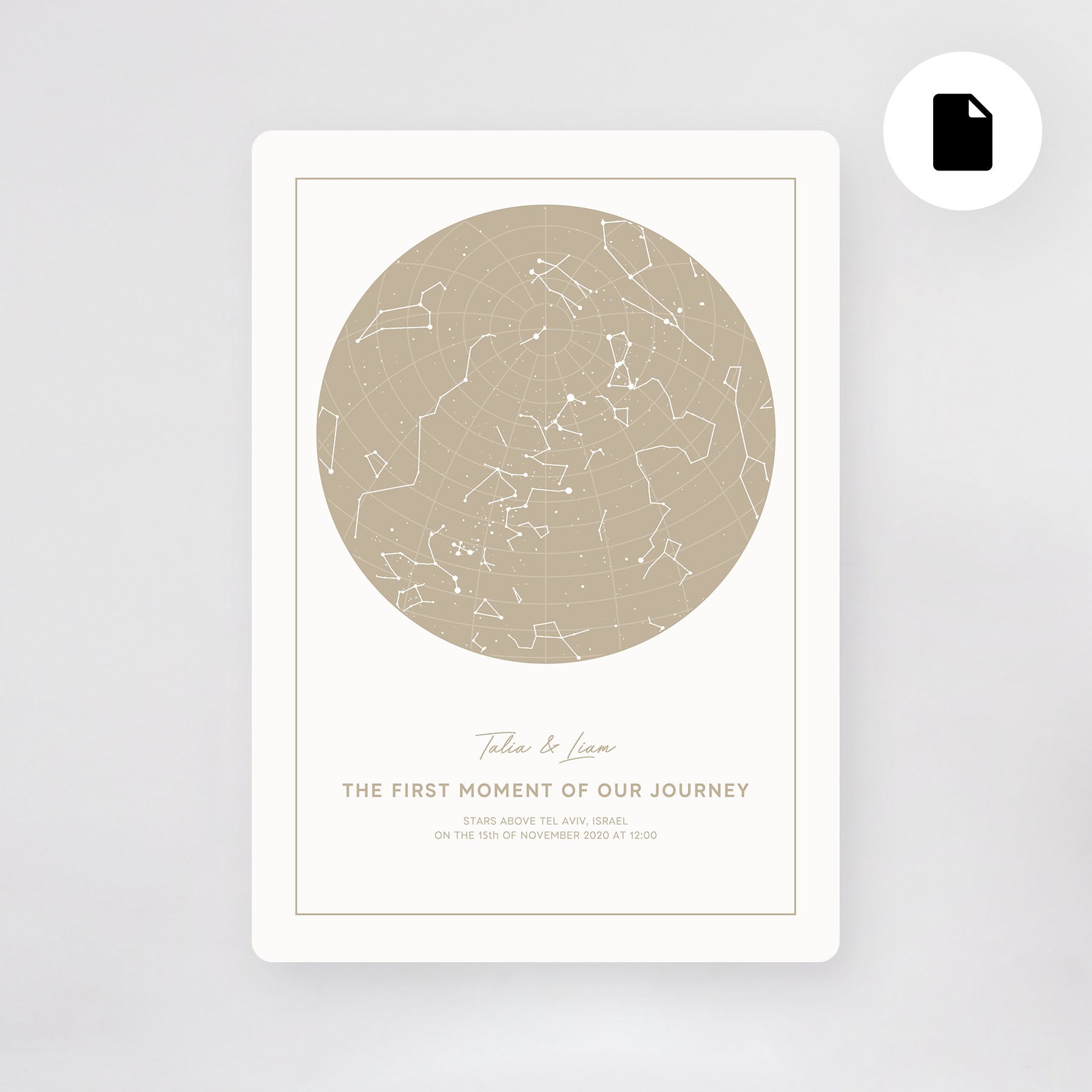 מפת כוכבים קובץ דיגיטלי דגמי ״נורדי״