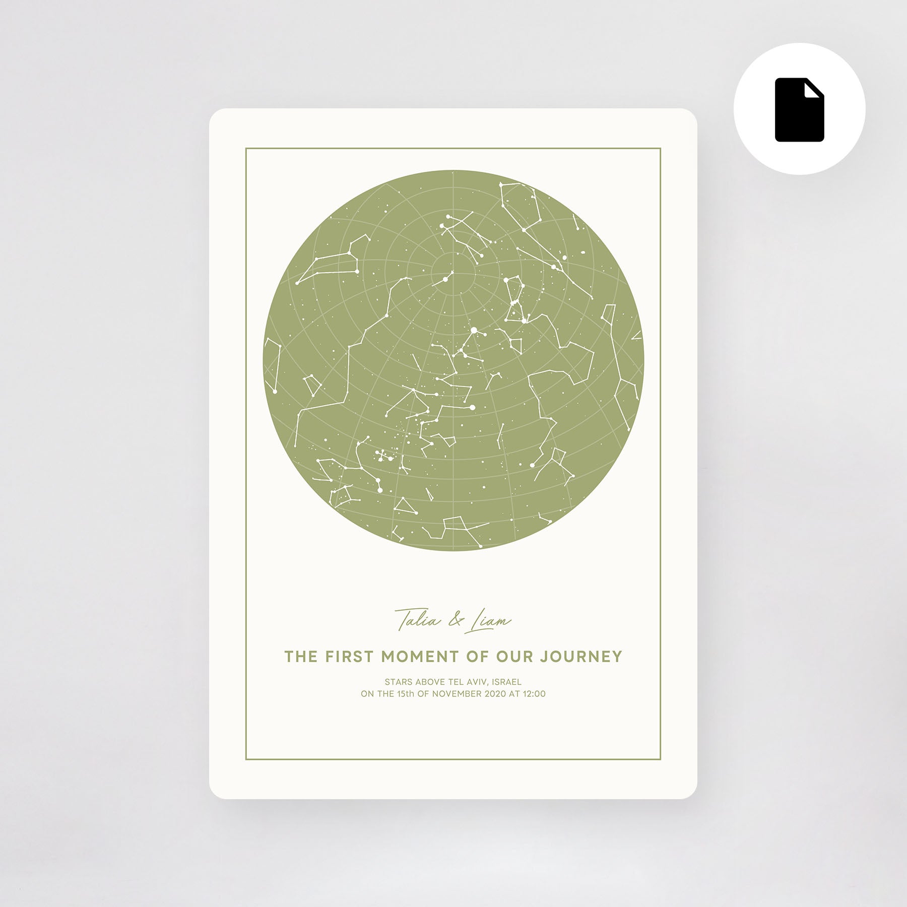 מפת כוכבים קובץ דיגיטלי דגמי ״נורדי״