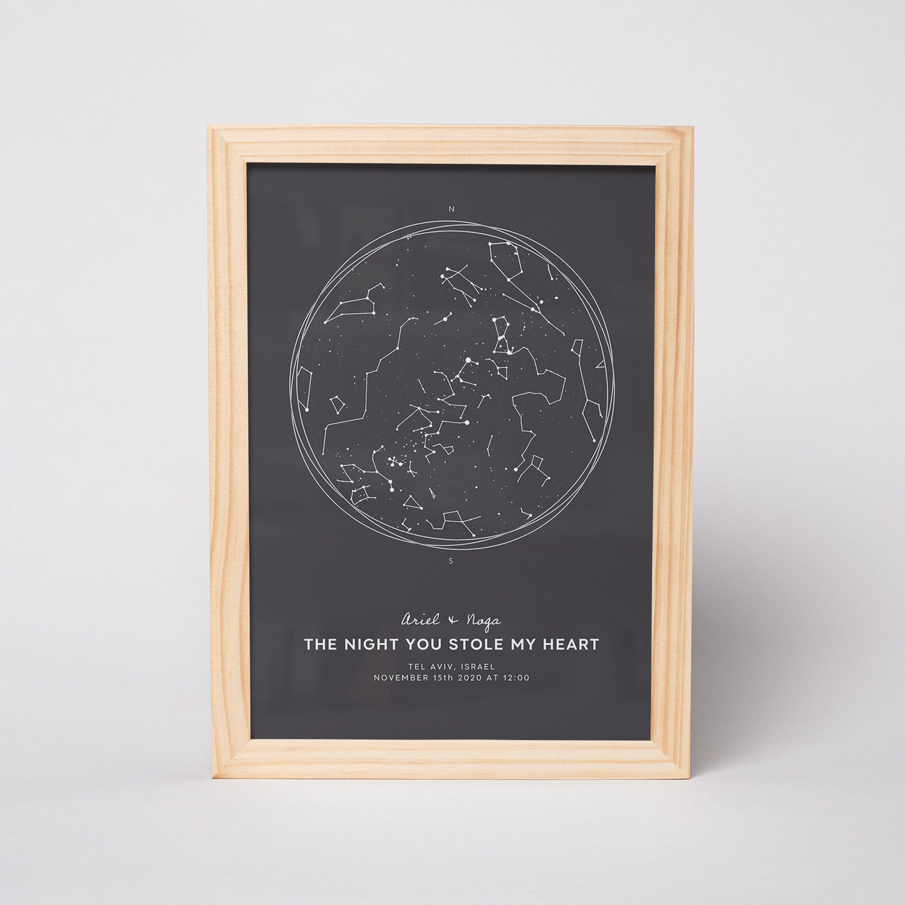 מפת כוכבים דגם Space Gray