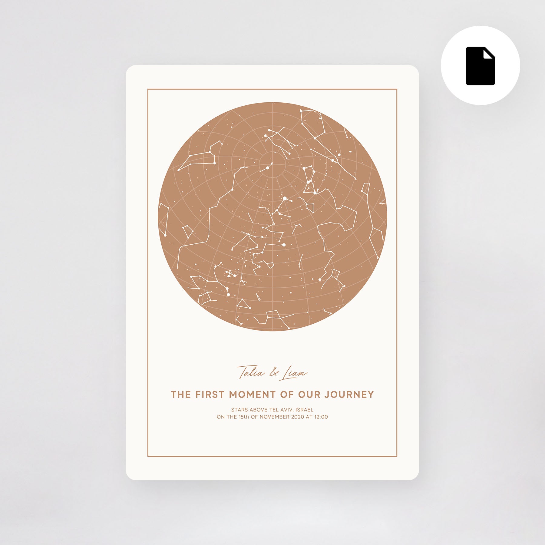 מפת כוכבים קובץ דיגיטלי דגמי ״נורדי״