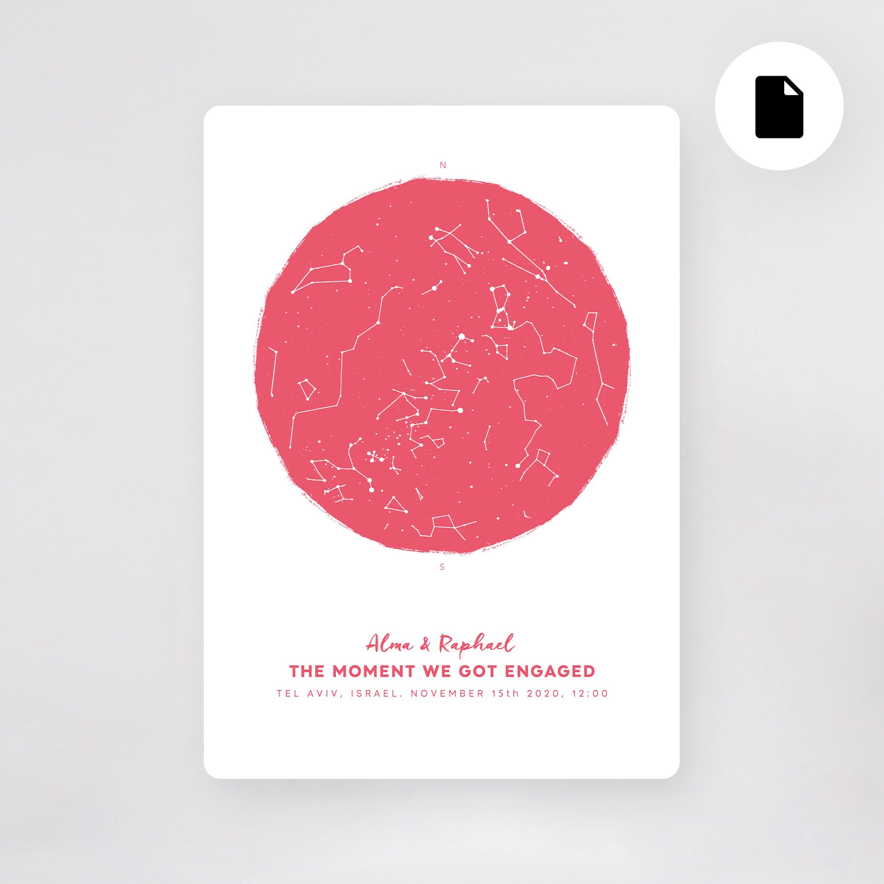 מפת כוכבים קובץ דיגיטלי דגמי ״קלאסי״