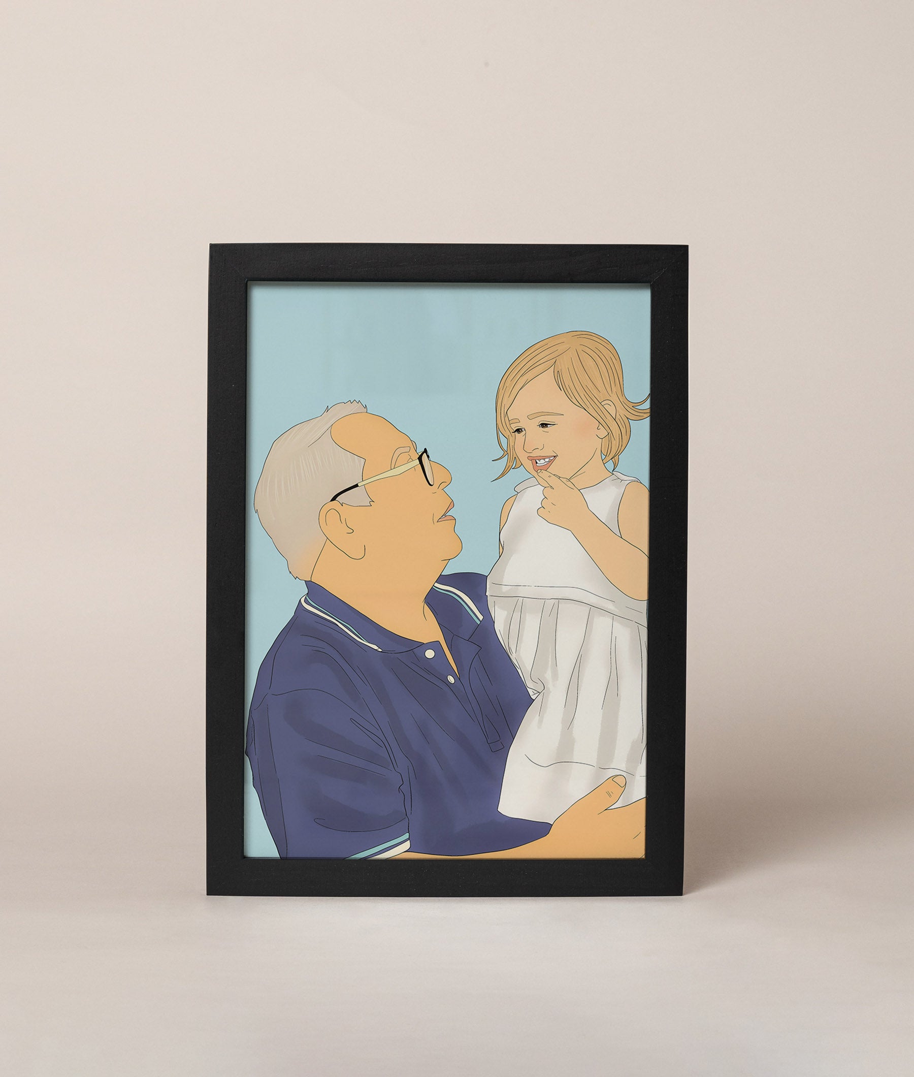 איור סבא ונכד/ה