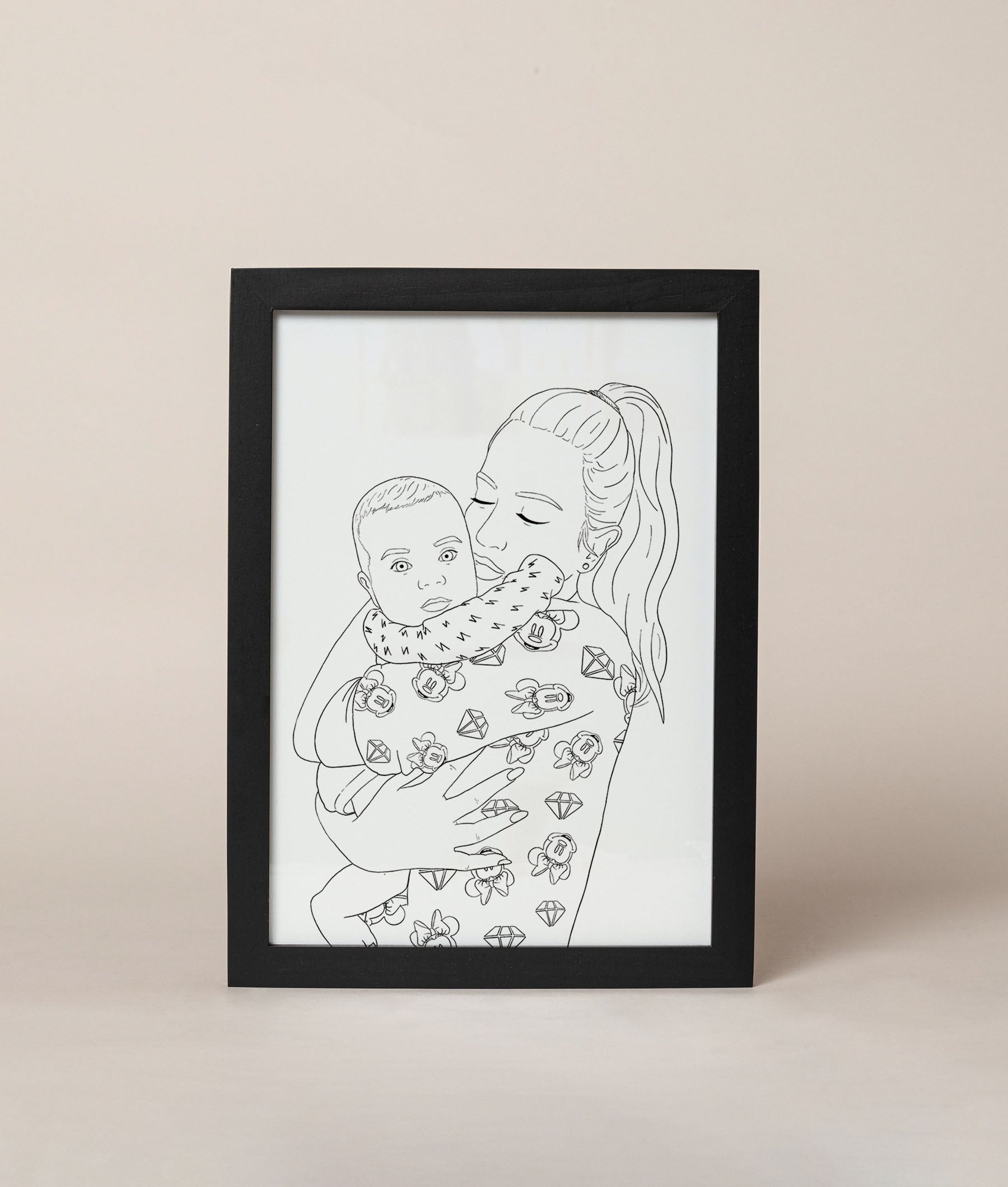 איור אמא וילד/ה