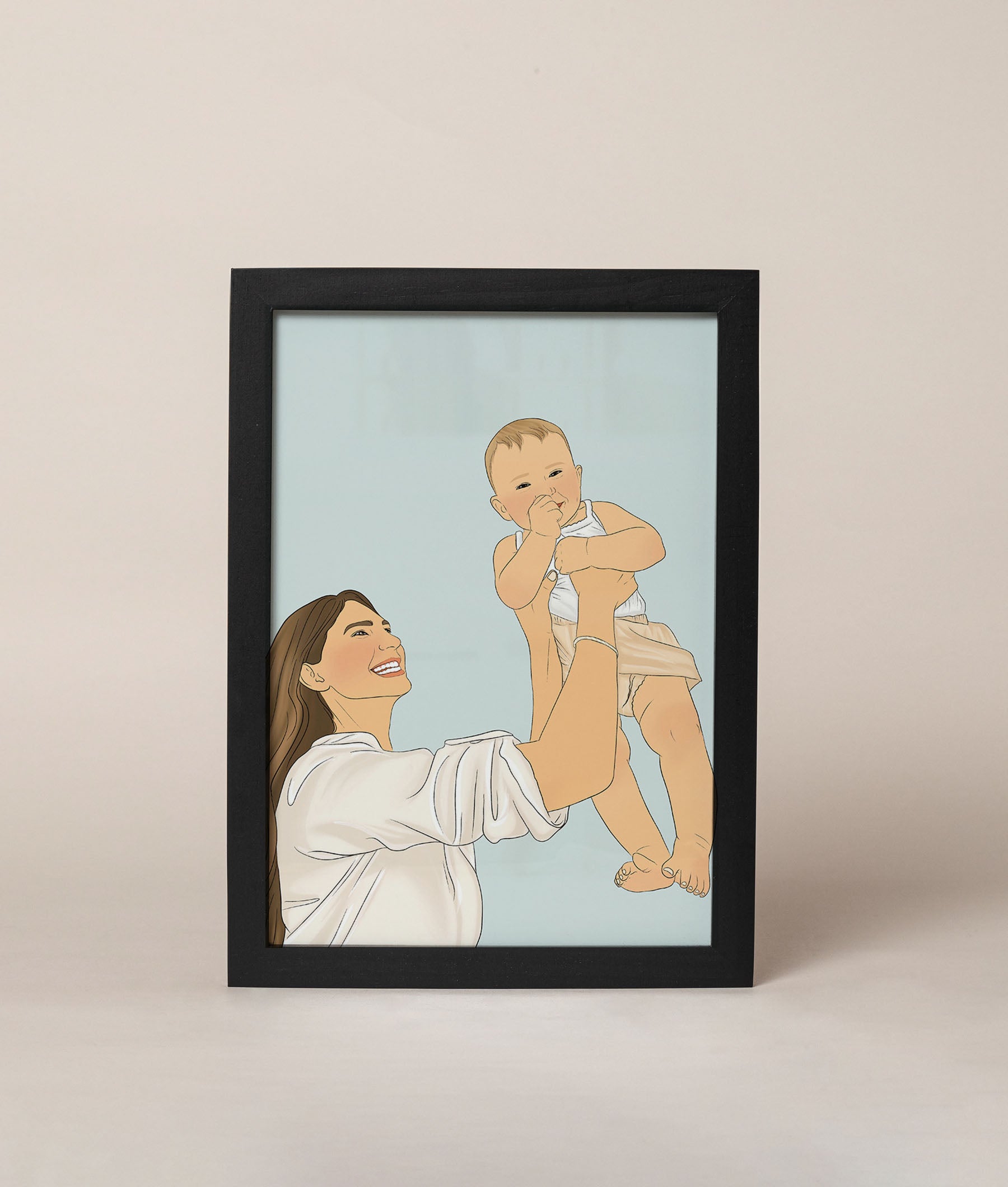 איור אמא וילד/ה