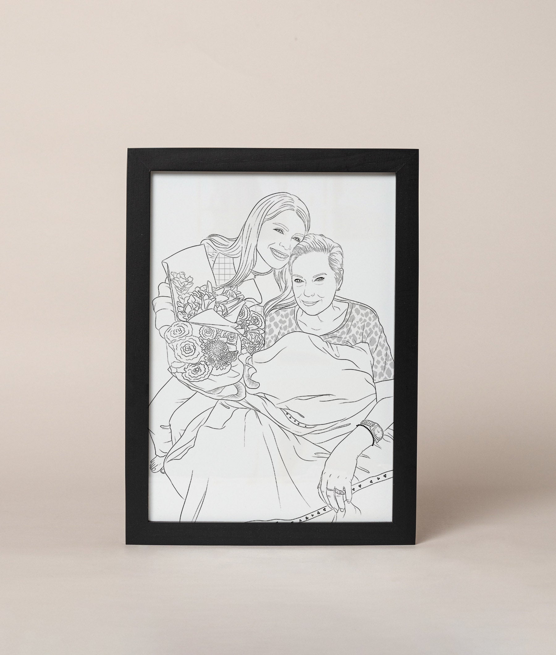 איור סבתא ונכד/ה