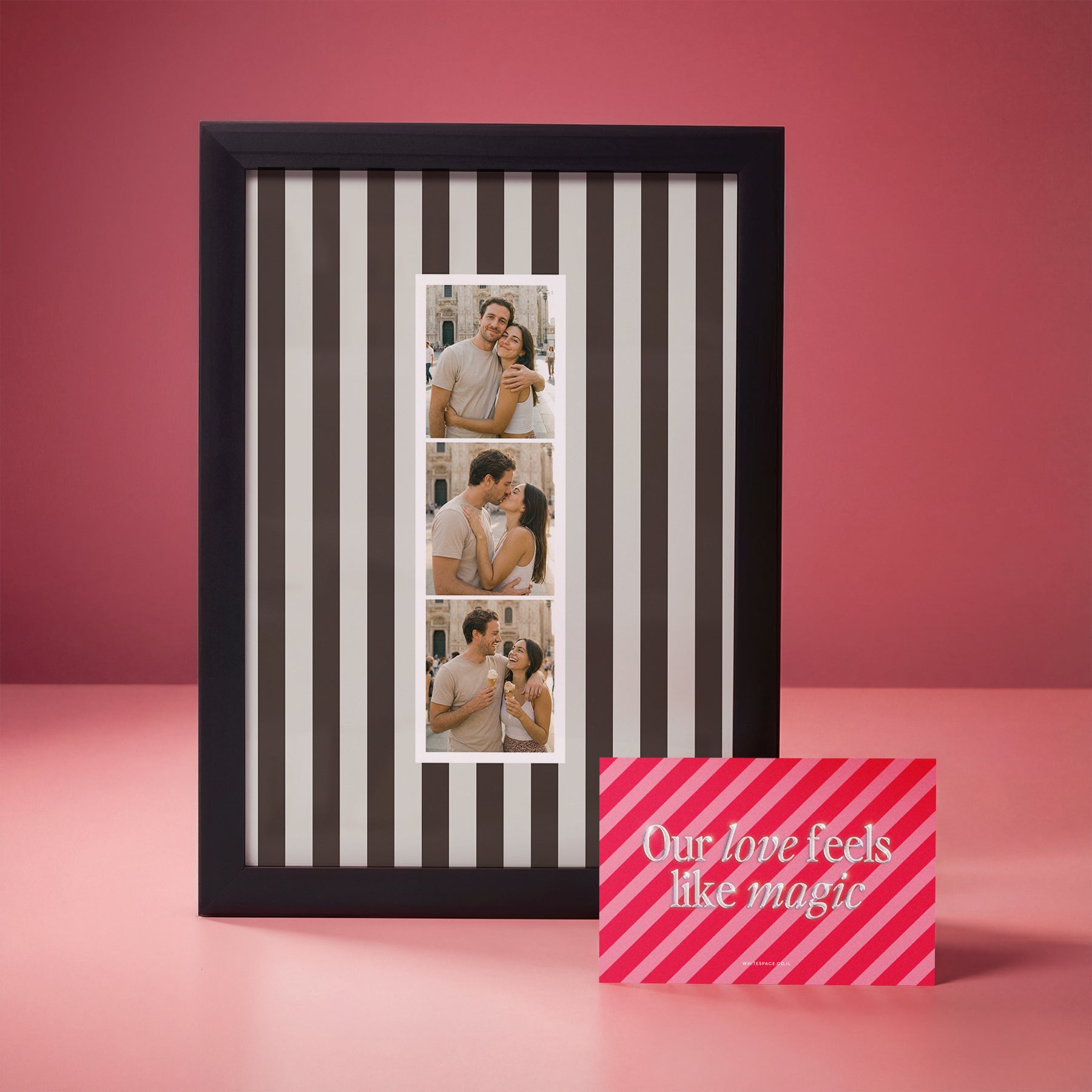 פוטוסטריפ ממוסגר לולנטיין - מתנה ליום האהבה 2026