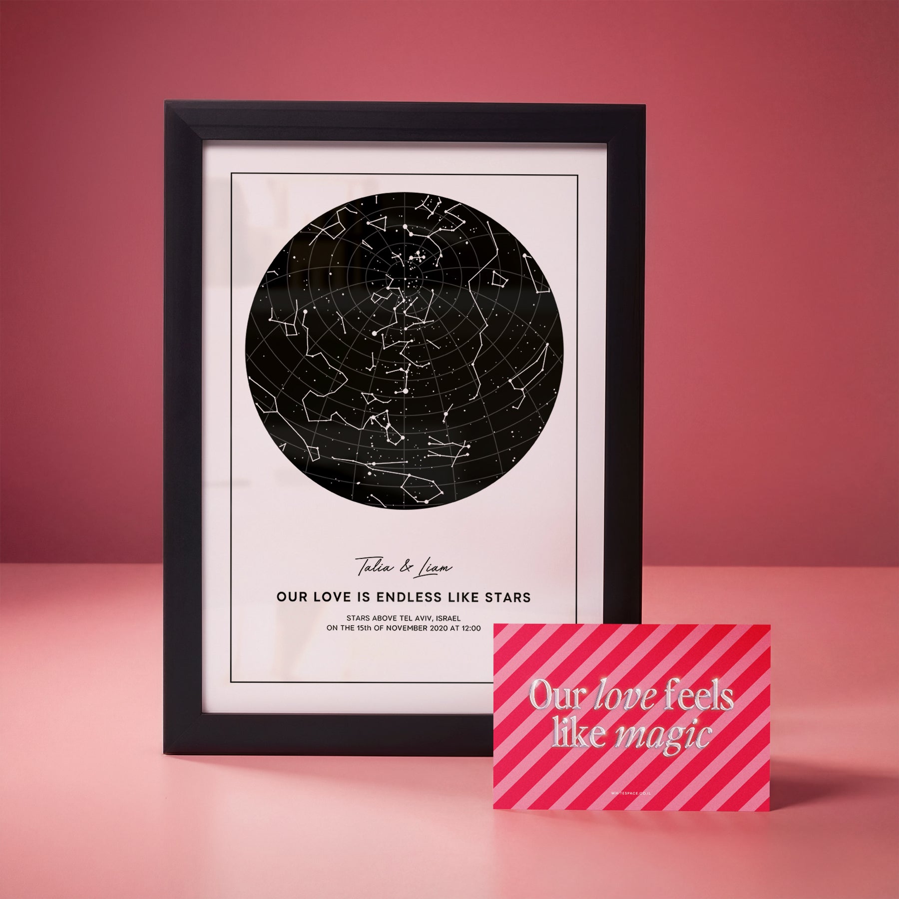 מפת כוכבים לולנטיין - מתנה ליום האהבה 2026