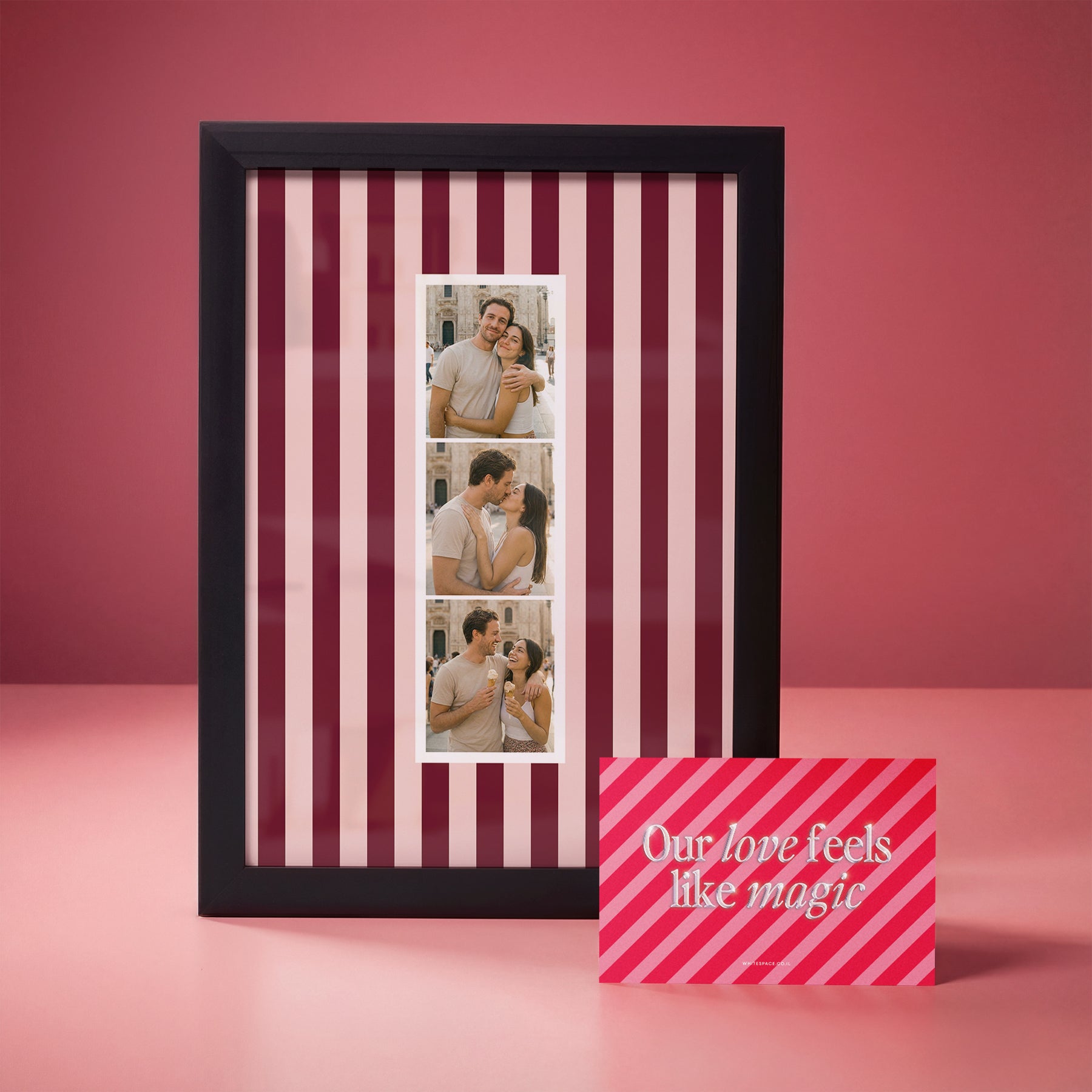 פוטוסטריפ ממוסגר לולנטיין - מתנה ליום האהבה 2026