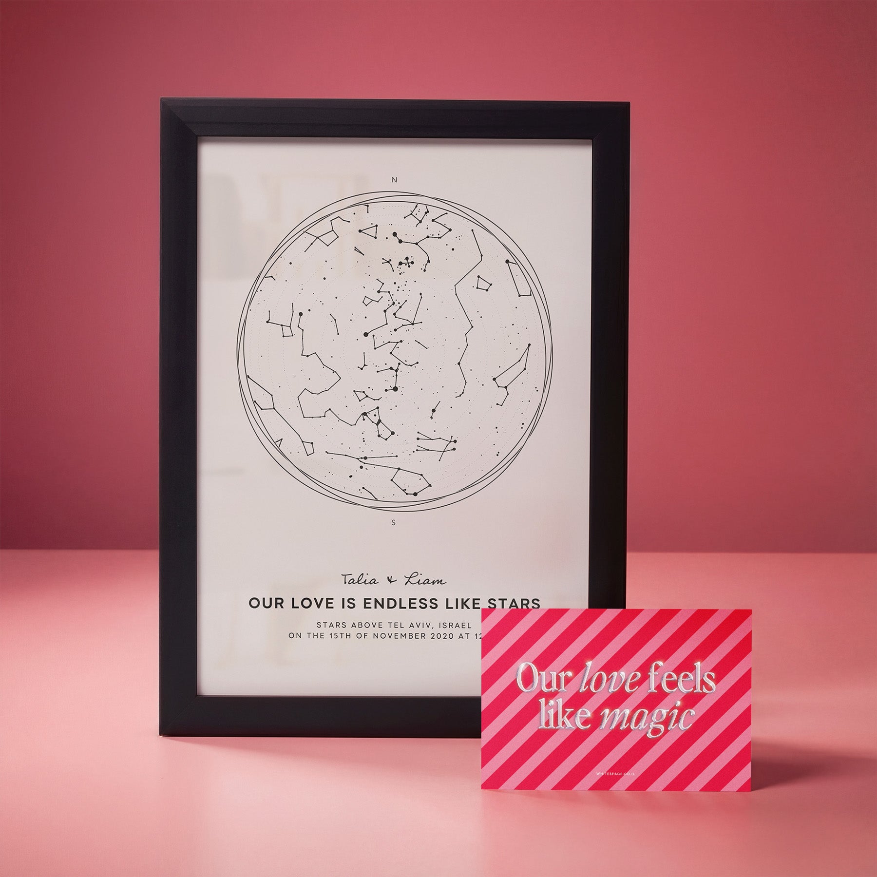 מפת כוכבים לולנטיין - מתנה ליום האהבה 2026