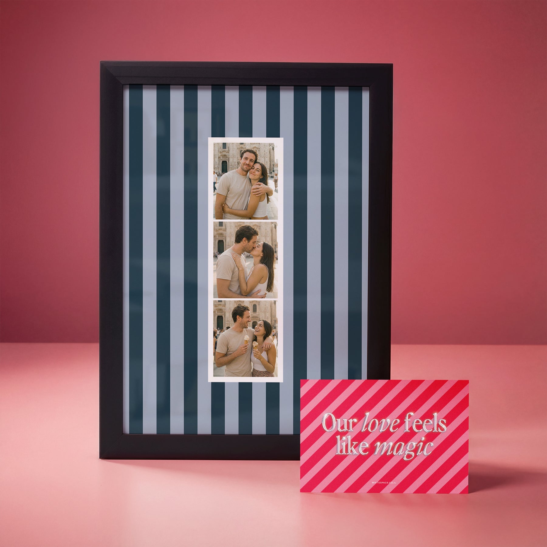 פוטוסטריפ ממוסגר לולנטיין - מתנה ליום האהבה 2026