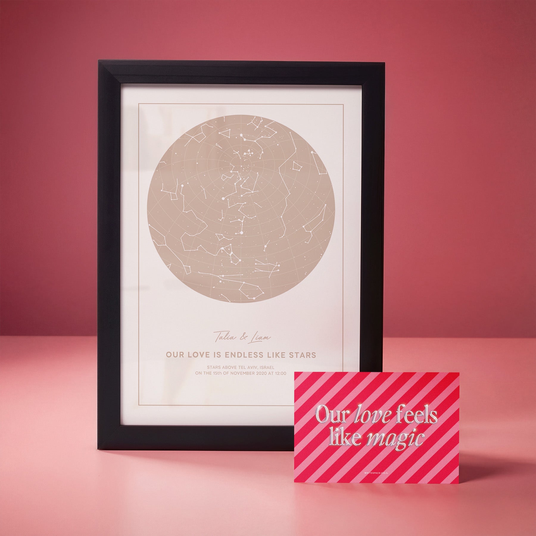 מפת כוכבים לולנטיין - מתנה ליום האהבה 2026