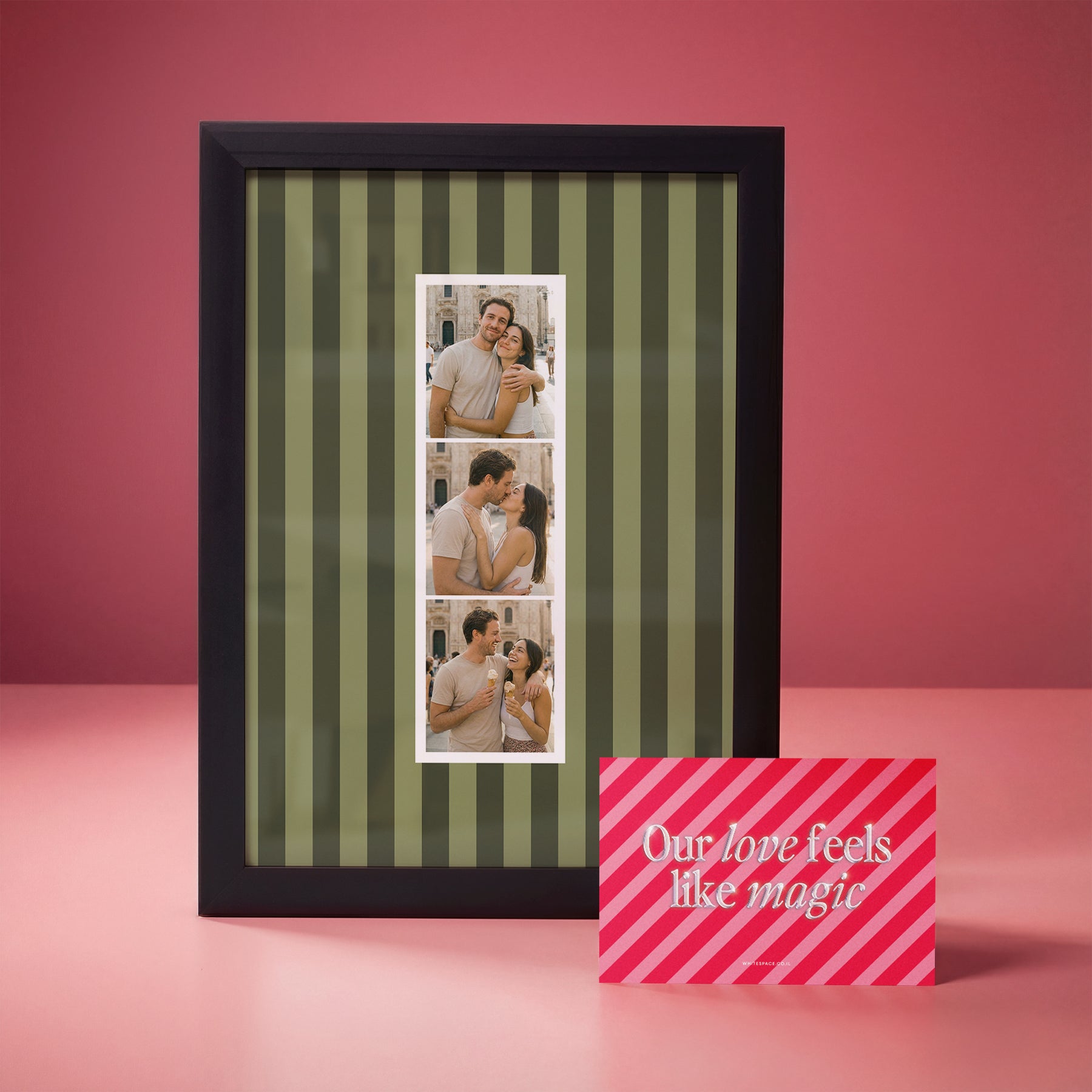 פוטוסטריפ ממוסגר לולנטיין - מתנה ליום האהבה 2026