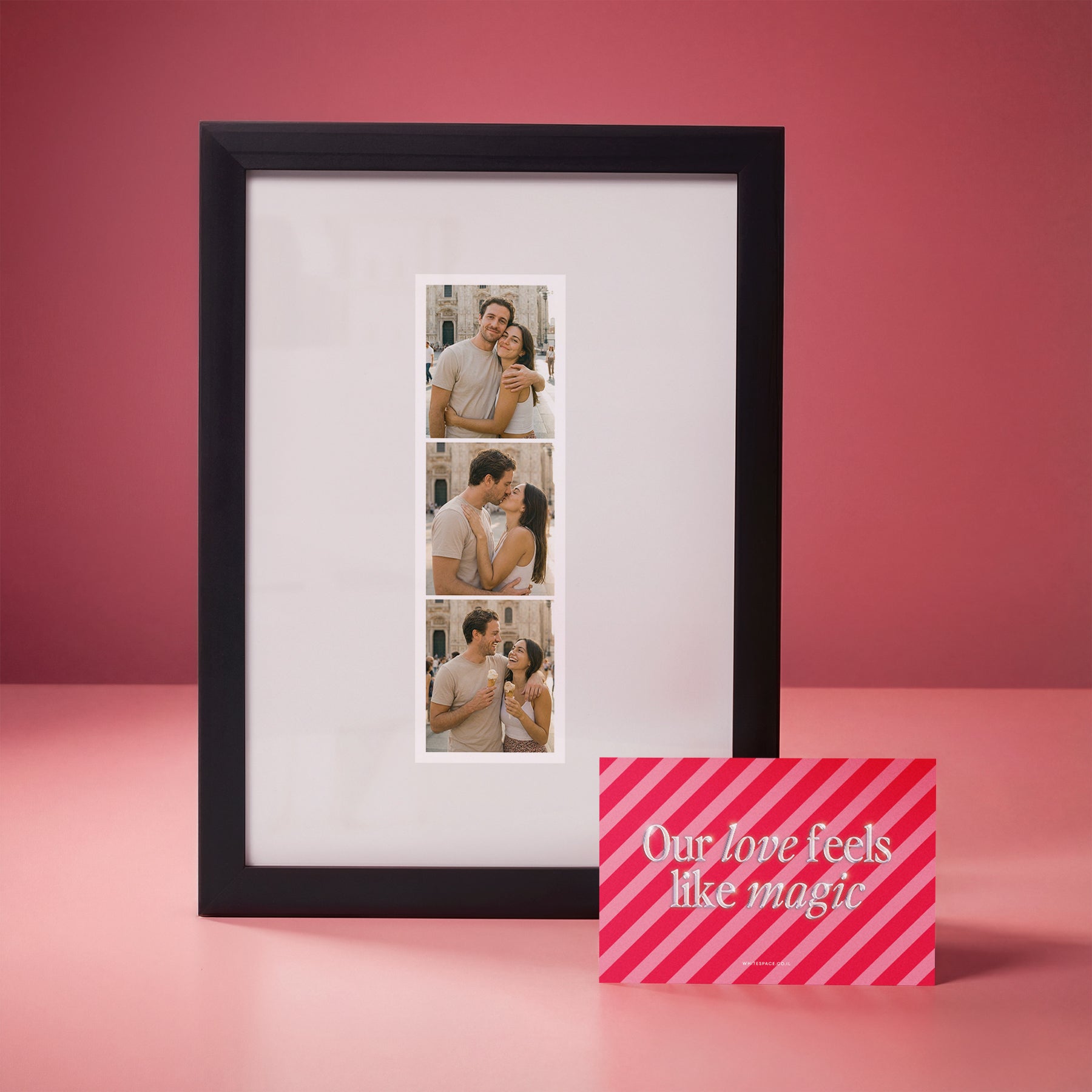 פוטוסטריפ ממוסגר לולנטיין - מתנה ליום האהבה 2026